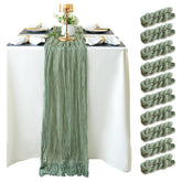 Lofaris 10 Pcs Nordic Style Ruffled Party Yarn Table Runner